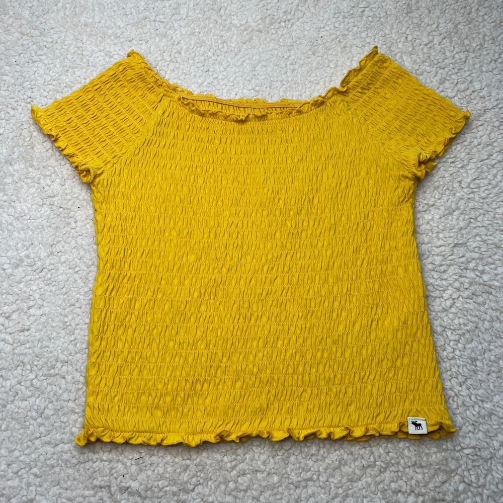 abercrombie kids Yellow Gathered Crop Top  13/14